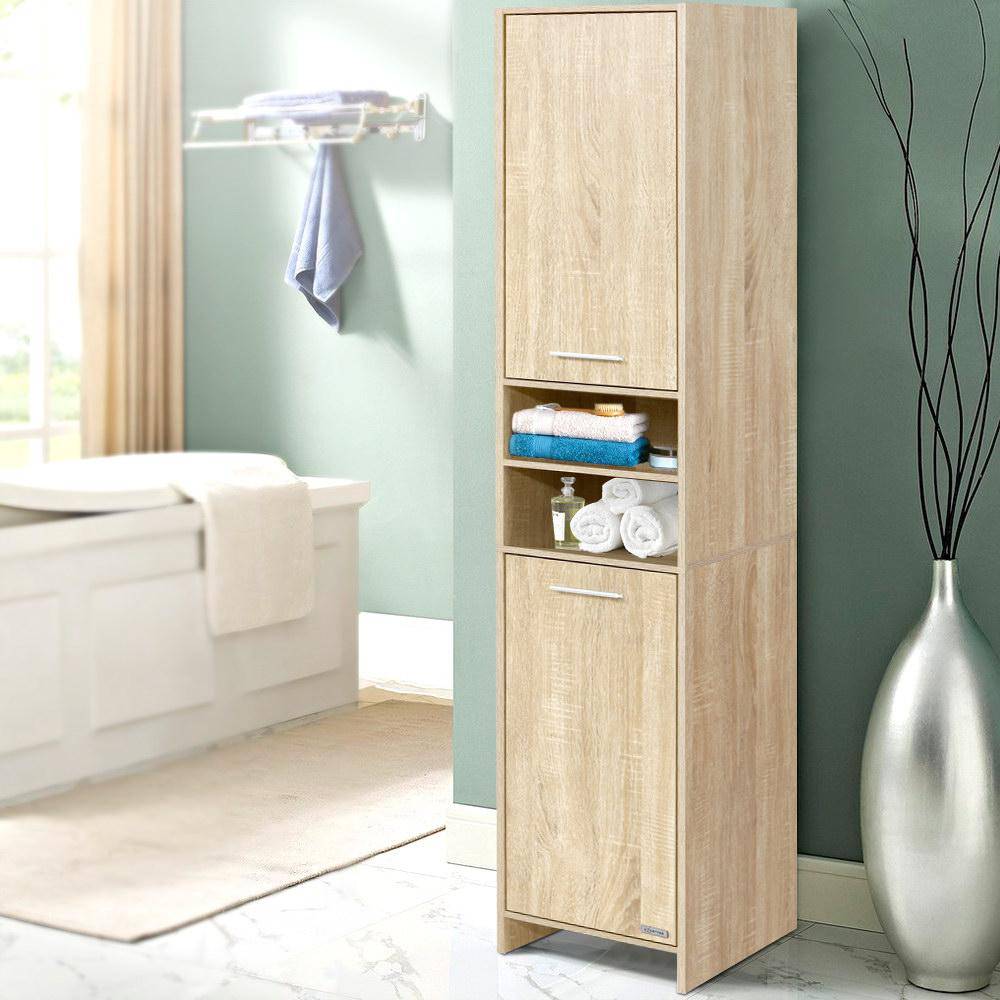 Artiss Cupboard Storage Cabinet Oak 185cm - Newstart Furniture