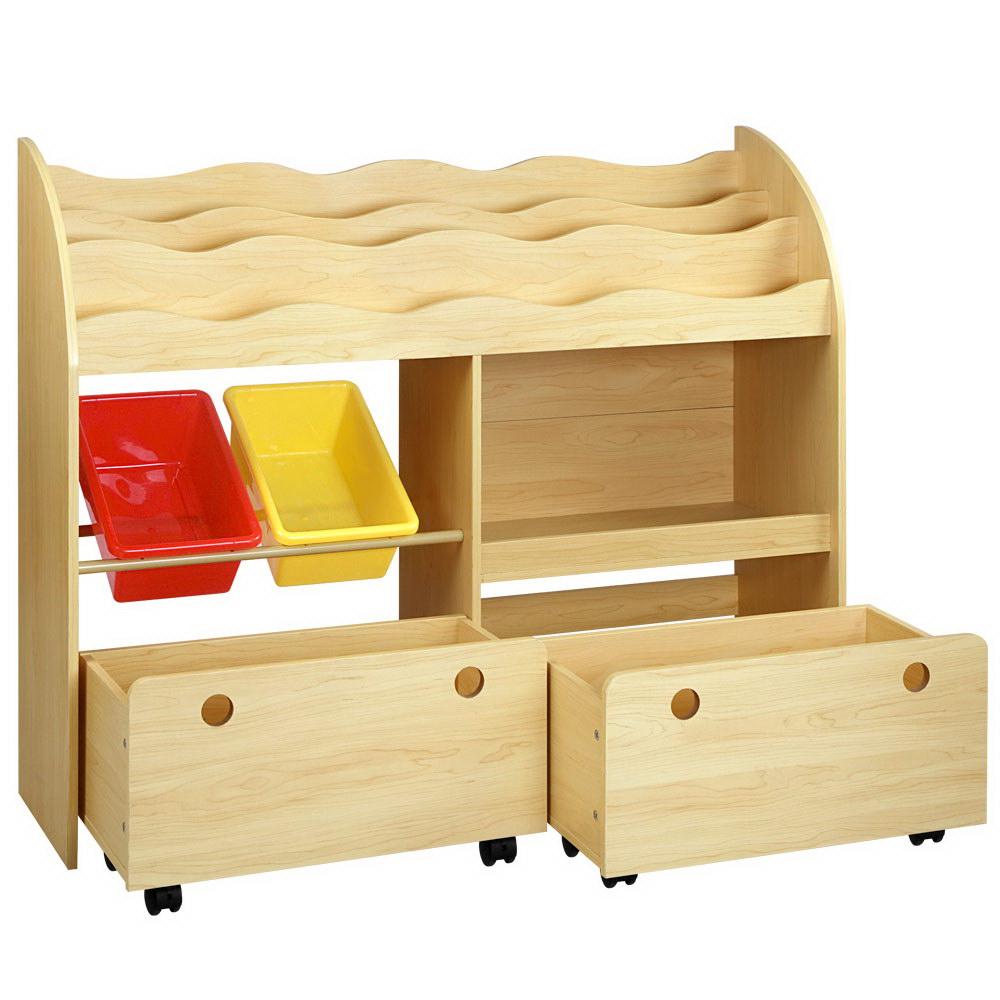 Keezi Kids Bookcase Children Bookshelf Toy Storage Box Organizer Display Rack - Newstart Furniture