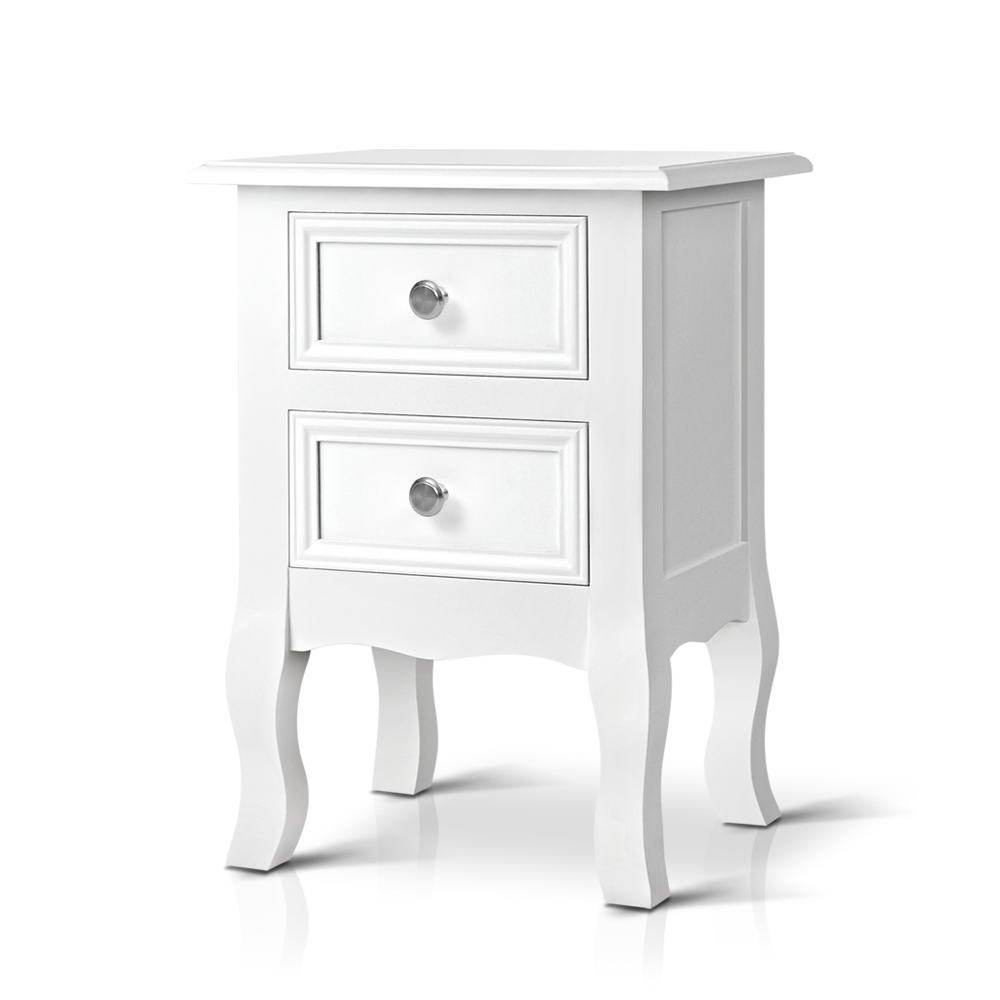 Artiss Bedside Tables Drawers Side Table French Storage Cabinet Nightstand Lamp - Newstart Furniture
