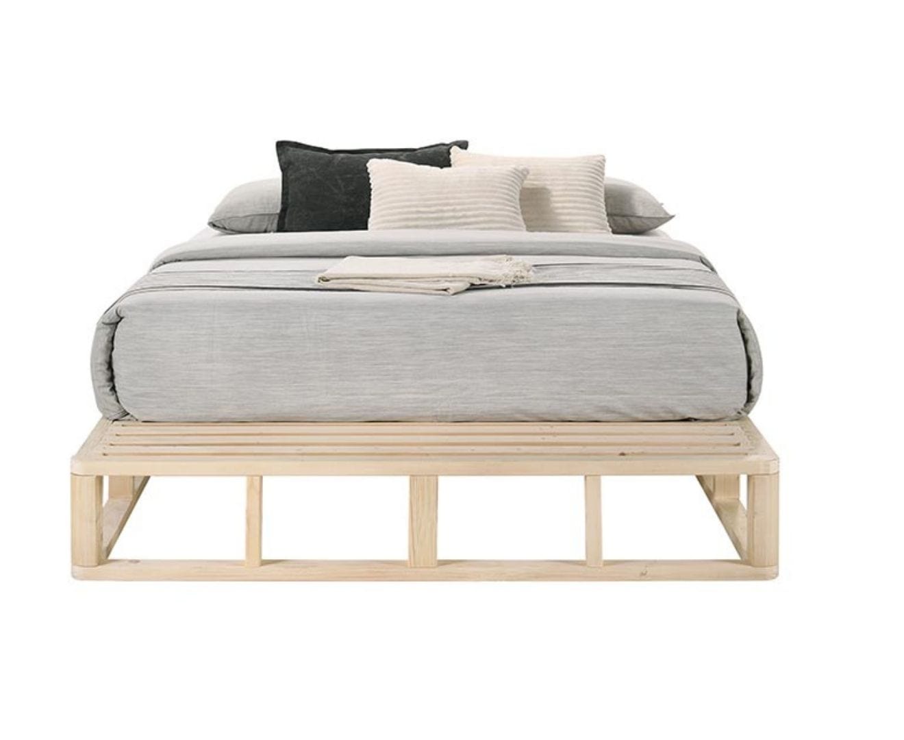 Kurt Wooden Platform Bed Frame Base Double - Newstart Furniture