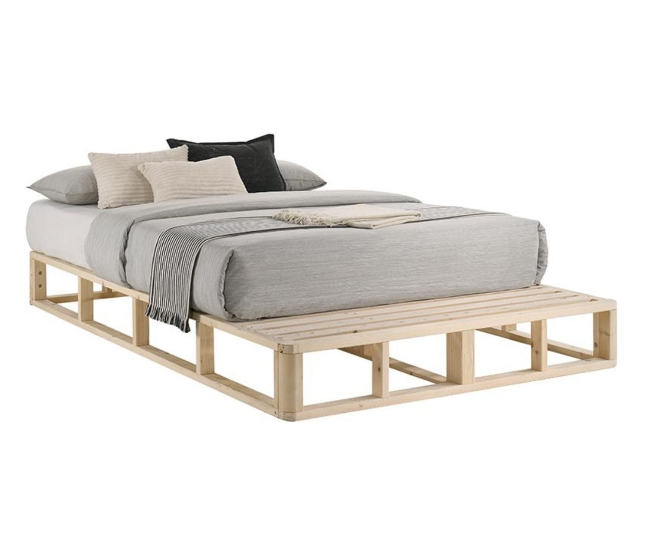 Kurt Wooden Platform Bed Frame Base Double - Newstart Furniture