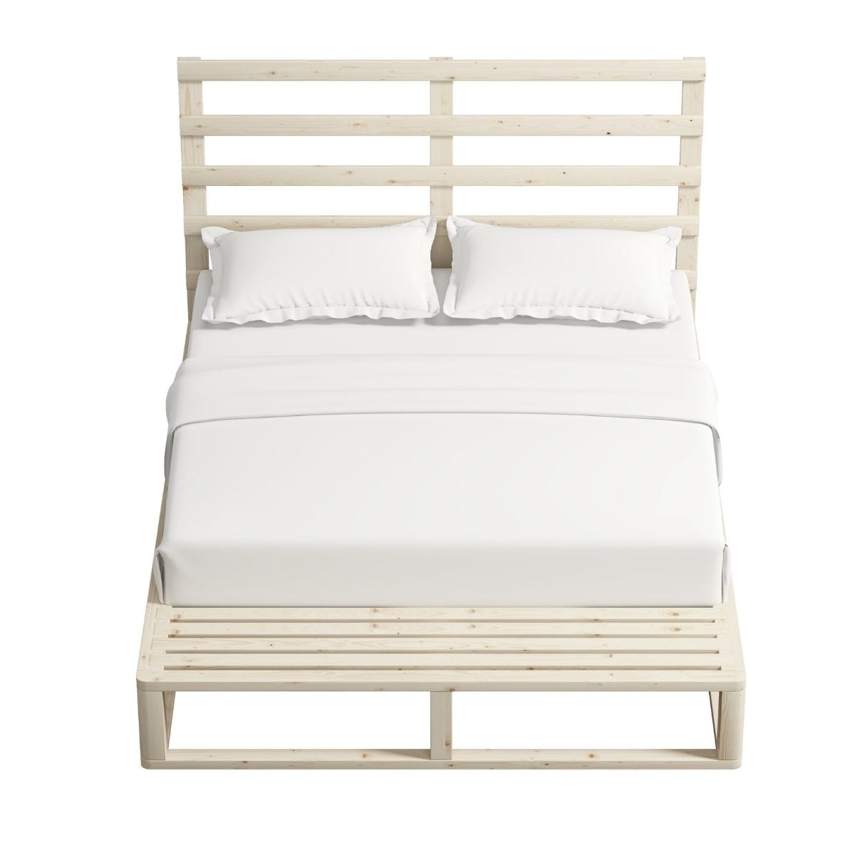Industrial Coastal Pallet Bed Frame Bed Base King Single - Newstart Furniture