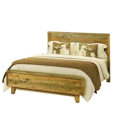 Woodstyle Bedframe Double Size Antique Light Brown - Newstart Furniture