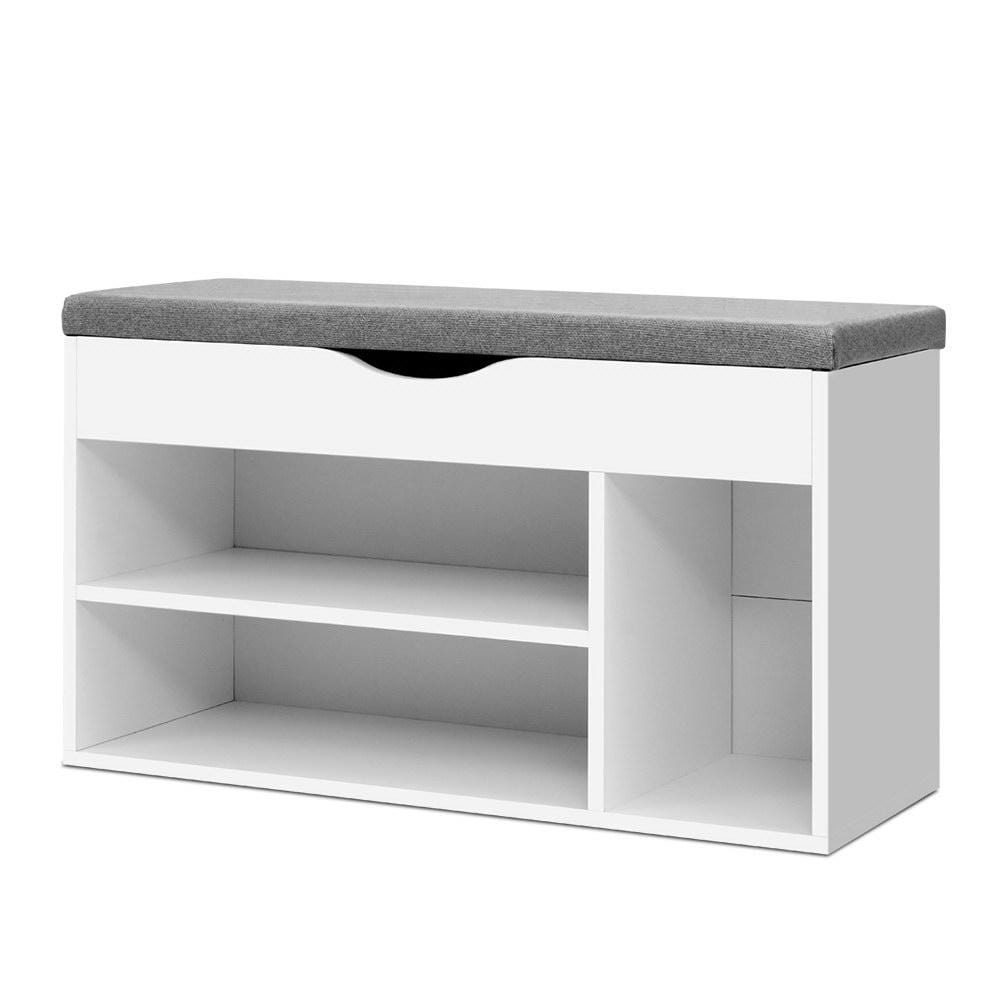 Artiss Shoe Cabinet Bench Shoes Organiser Storage Rack Shelf White Cupboard Box - Newstart Furniture