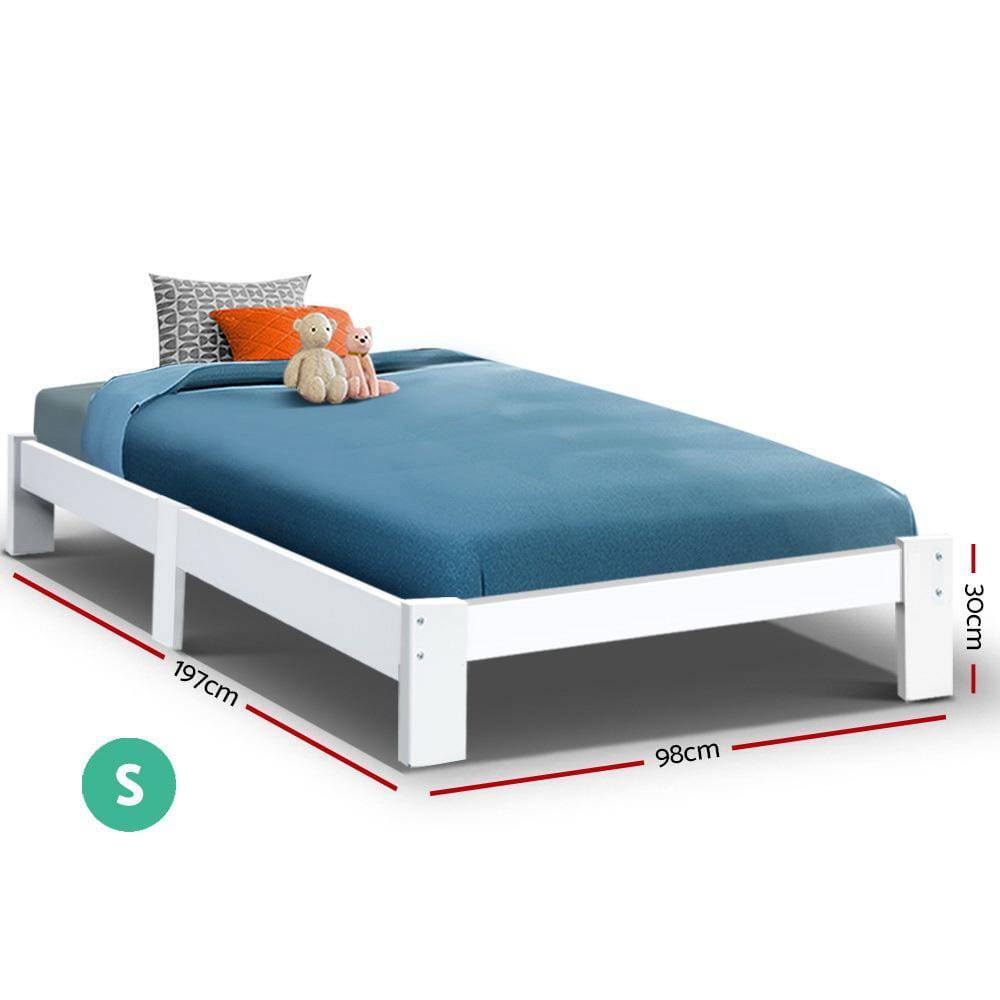 Artiss Bed Frame Single Wooden Bed Base Frame Size JADE Timber Mattress Platform - Newstart Furniture