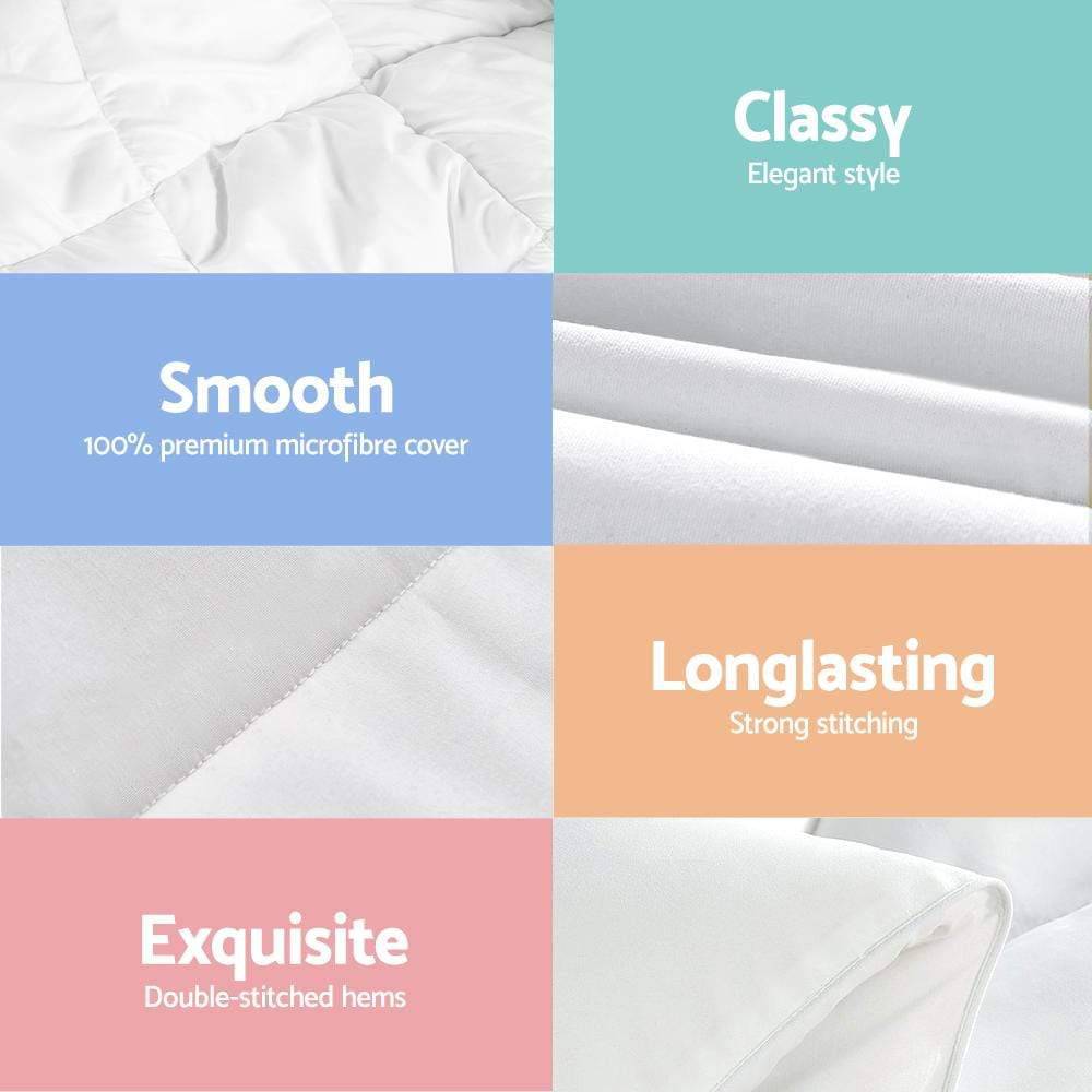 Giselle Bedding Queen Size 700GSM Microfibre Bamboo Microfiber Quilt - Newstart Furniture