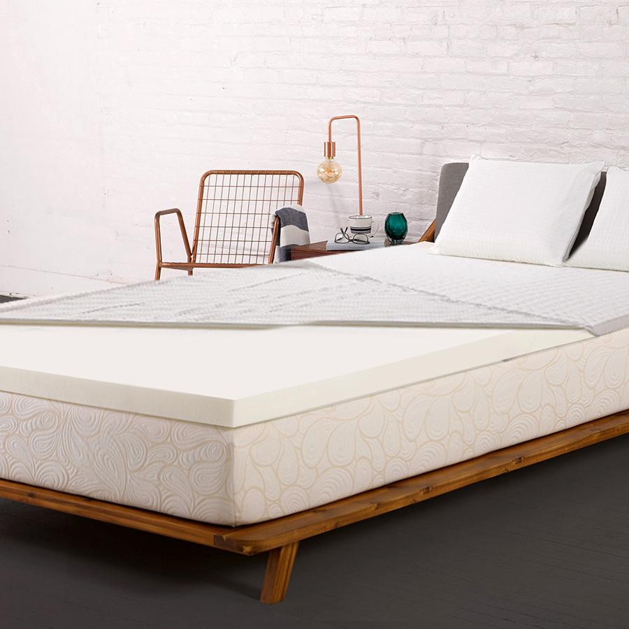 Giselle Bedding Memory Foam Mattress Topper w/Cover 8cm - Single - Newstart Furniture