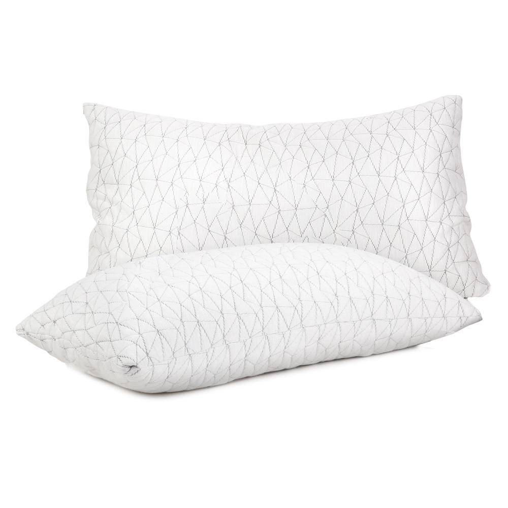 Giselle Bedding Set of 2 Rayon King Memory Foam Pillow - Newstart Furniture