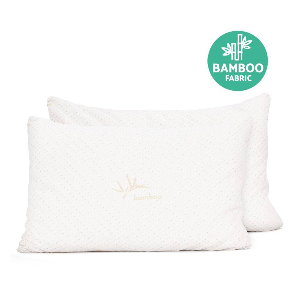 Giselle Bedding Set of 2 Single Bamboo Memory Foam Pillow - Newstart Furniture