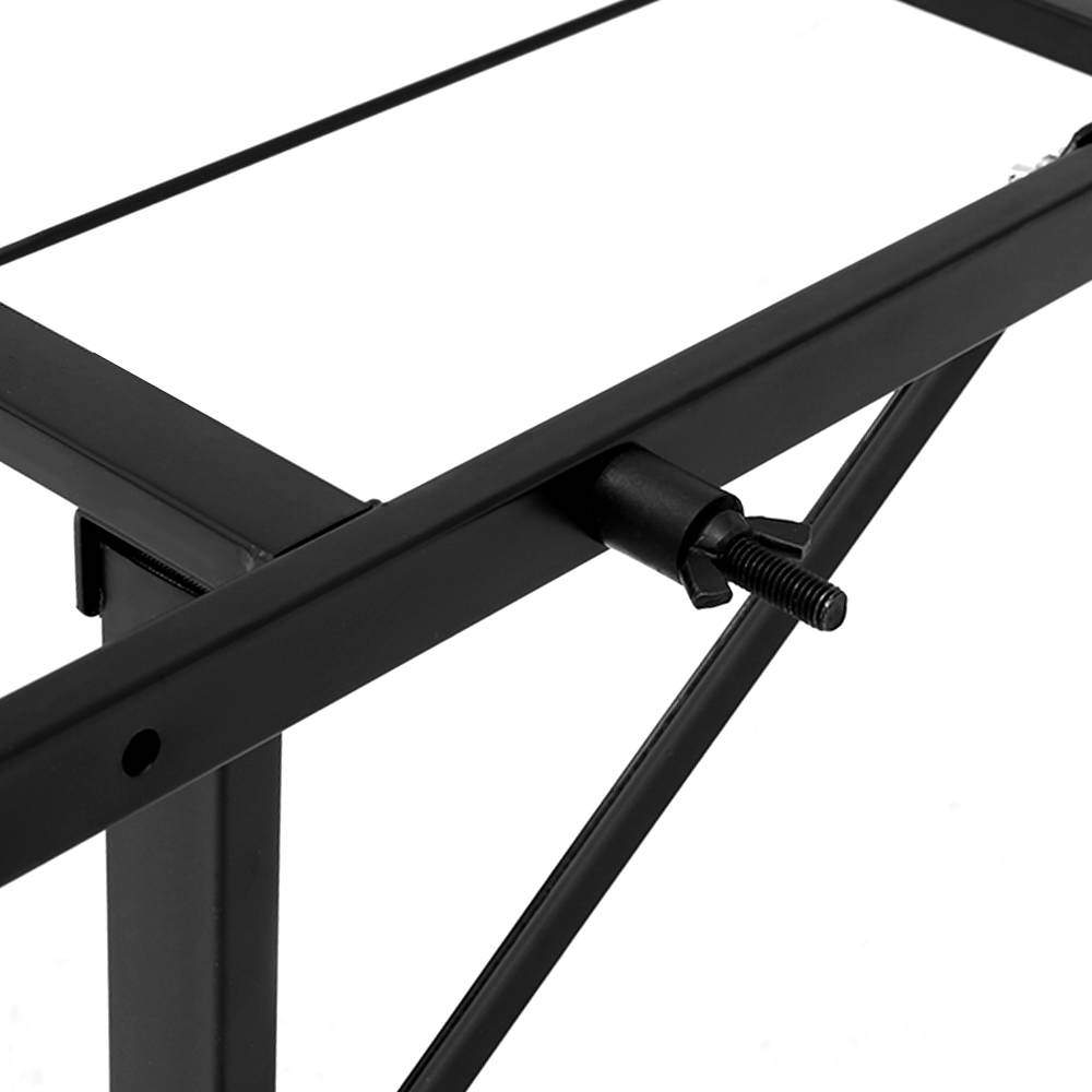 Artiss Folding Double Metal Bed Frame - Black - Newstart Furniture