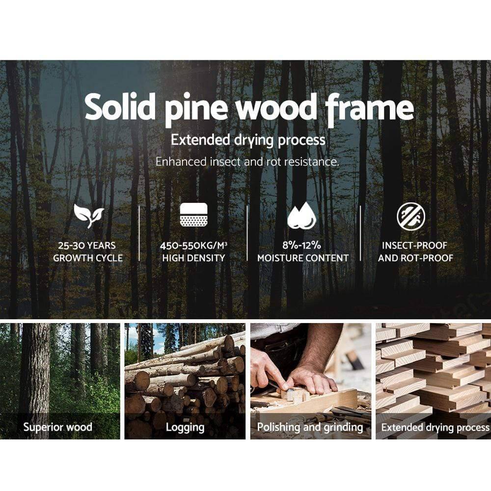 Artiss Bed Frame King Single Size Wooden Mattress Base Timber Platform JADE - Newstart Furniture