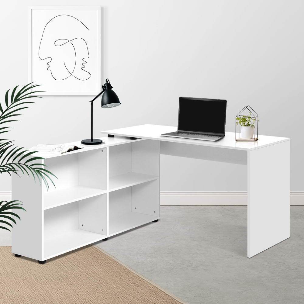 Artiss Office Computer Desk Corner Study Table Workstation Bookcase Storage - Newstart Furniture