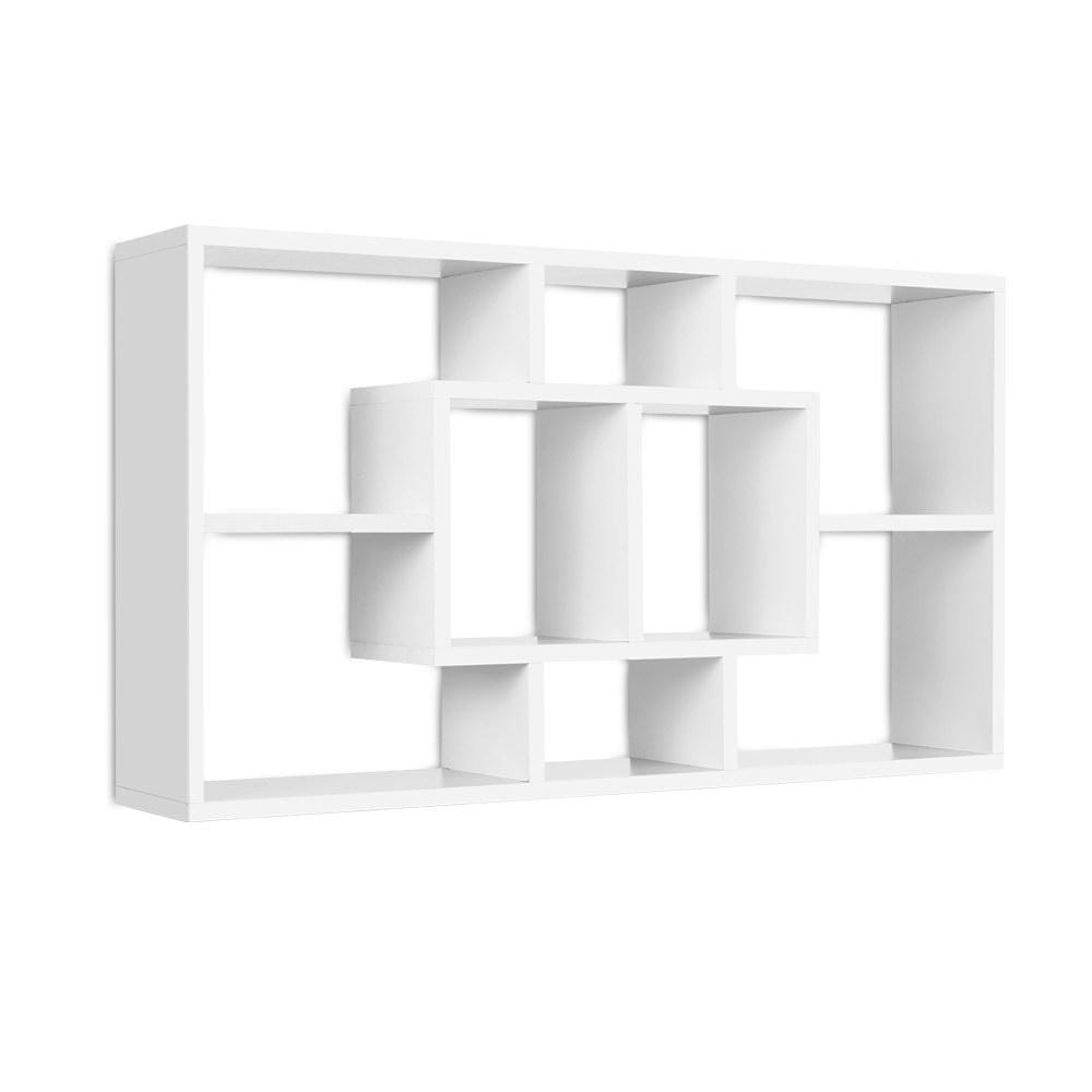 Artiss Floating Wall Shelf DIY Mount Storage Bookshelf Display Rack White - Newstart Furniture