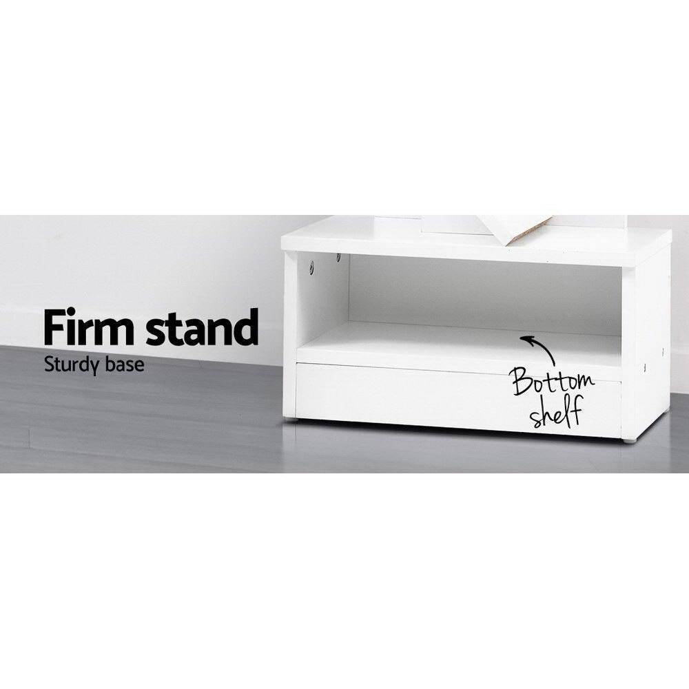 Artiss Display Shelf 7-Shelf Tree Bookshelf Book Storage Rack Bookcase White - Newstart Furniture