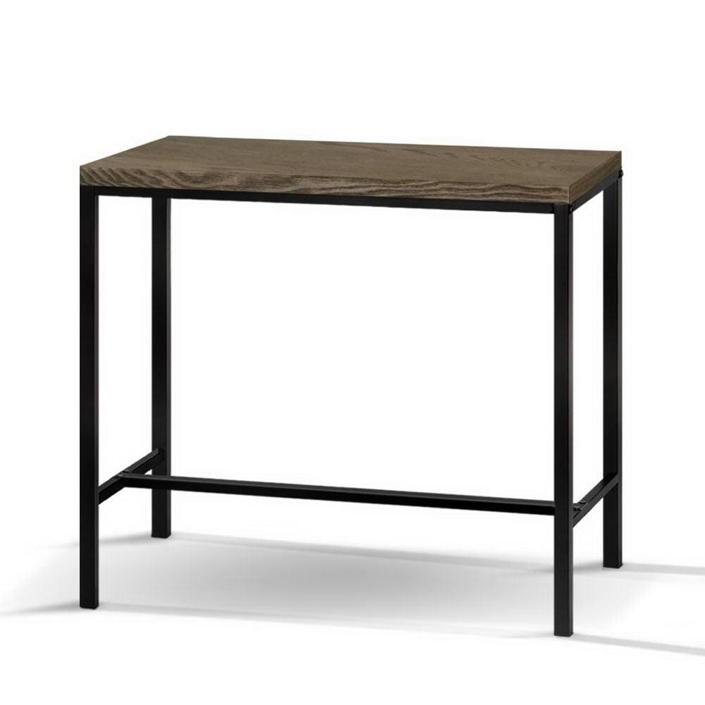 Artiss Vintage Industrial High Bar Table for Stool Kitchen Cafe Desk Dark Brown - Newstart Furniture