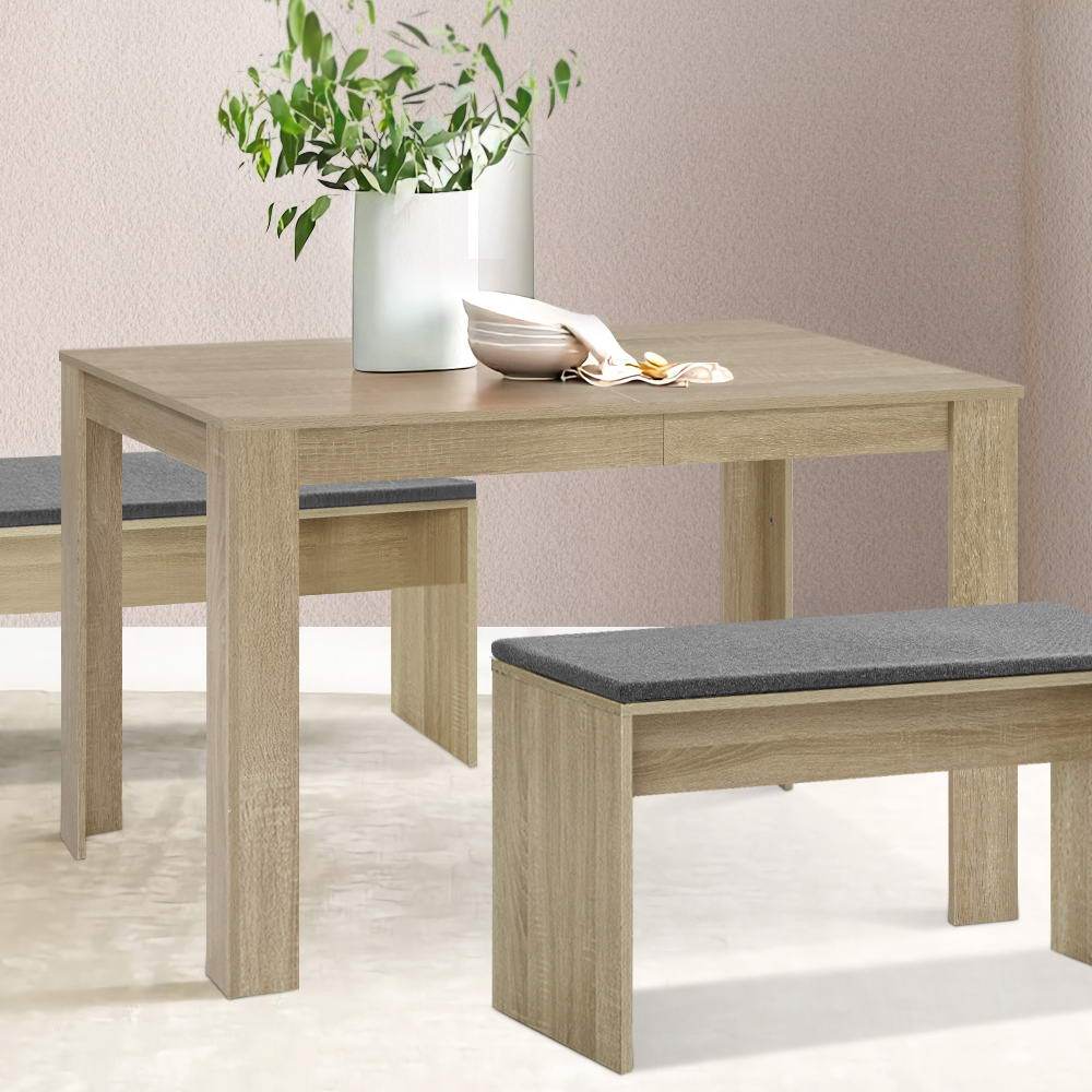 Artiss Dining Table 4 Seater Wooden Kitchen Tables Oak 120cm Cafe Restaurant - Newstart Furniture