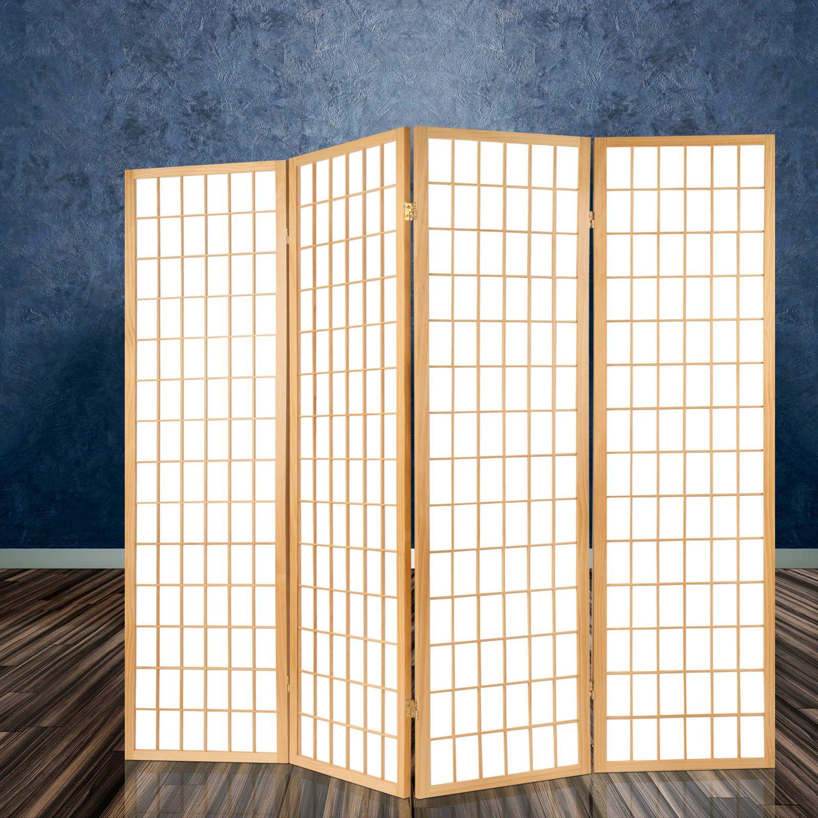 Artiss 6 Panel Room Divider Privacy Screen Foldable Pine Wood Stand Natural - Newstart Furniture