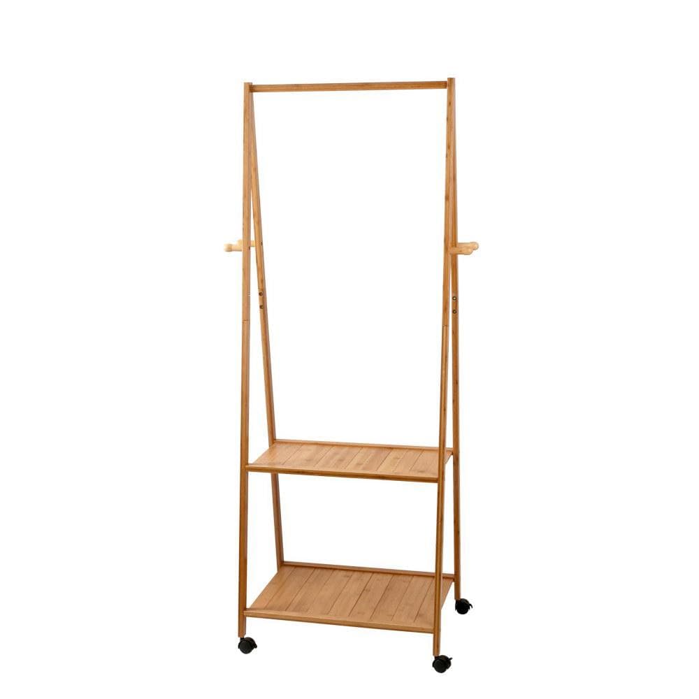 Artiss Bamboo Hanger Stand Wooden Clothes Rack Display Shelf - Newstart Furniture