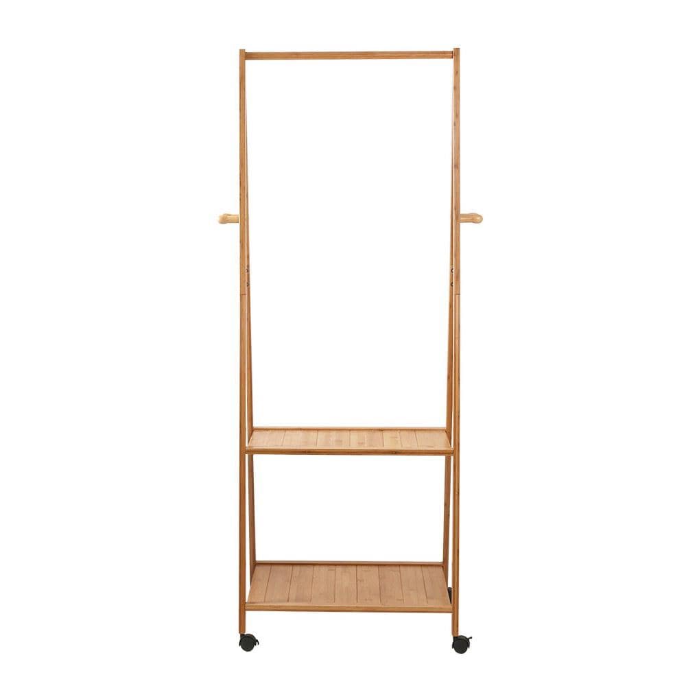 Artiss Bamboo Hanger Stand Wooden Clothes Rack Display Shelf - Newstart Furniture