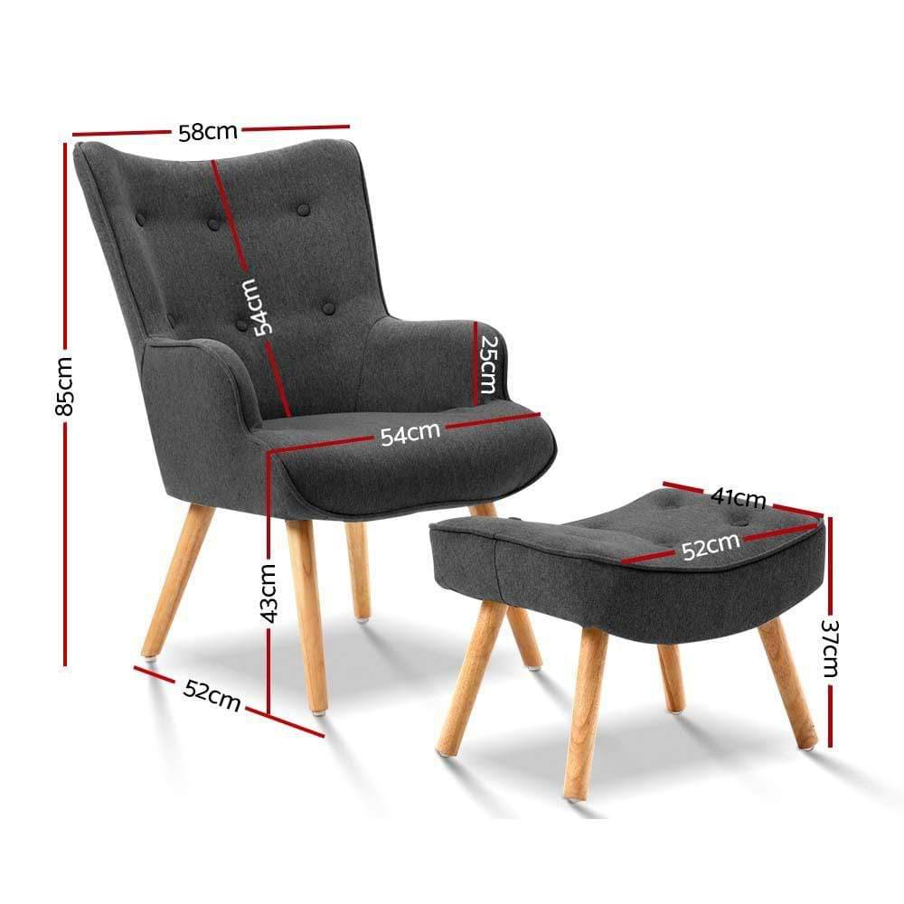 Artiss LANSAR Lounge Accent Chair - Newstart Furniture