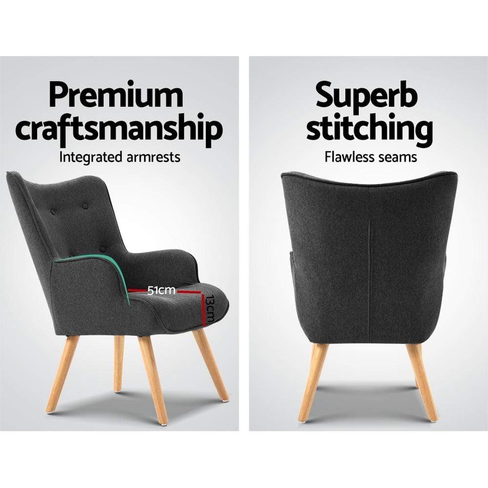Artiss LANSAR Lounge Accent Chair - Newstart Furniture