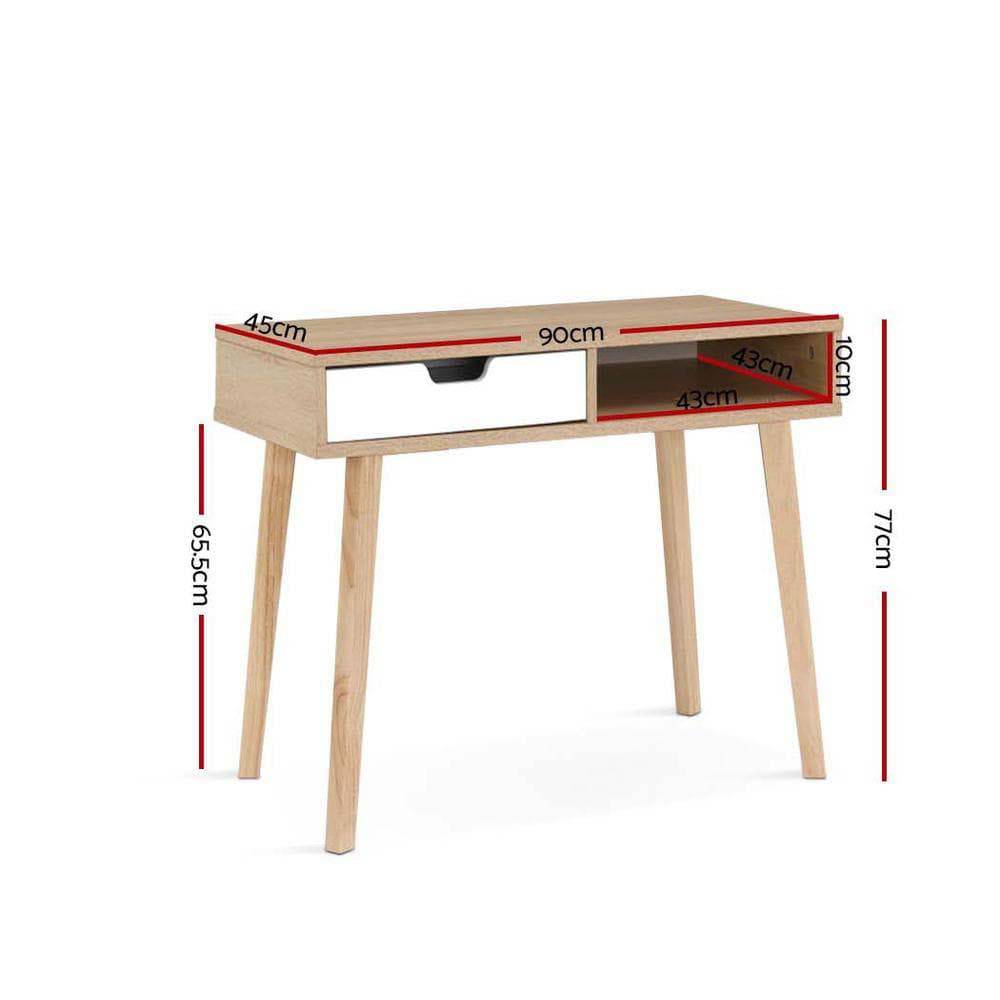 Artiss 2 Drawer Wood Computer Desk - Newstart Furniture