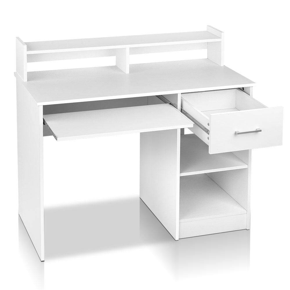 Artiss Office Computer Desk with Storage - White - Newstart Furniture