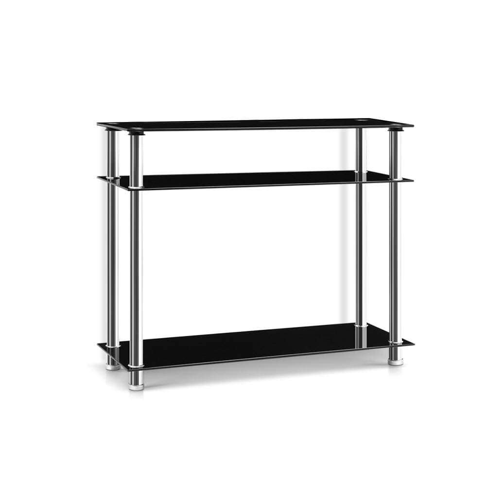 Artiss Entry Hall Console Table - Black & Silver - Newstart Furniture