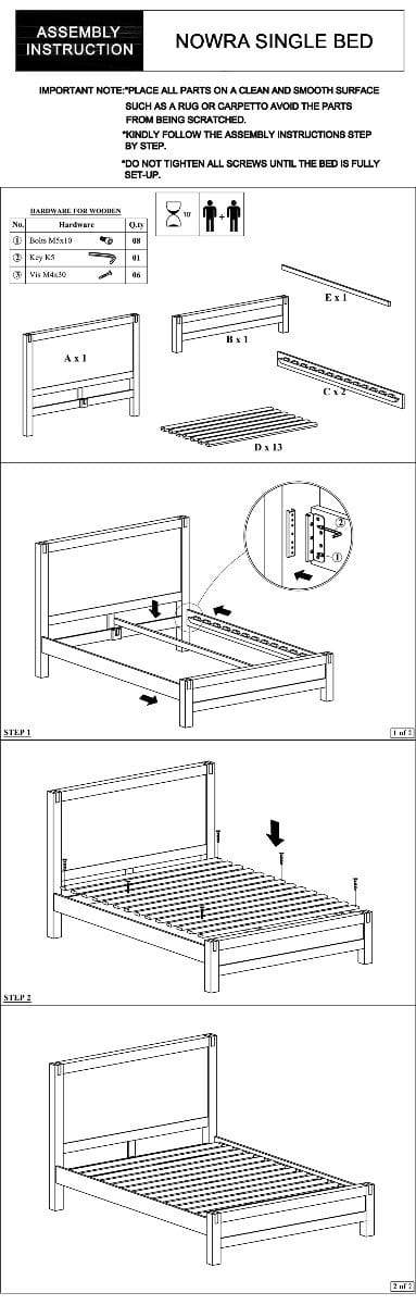 Nowra Single Bed - Newstart Furniture