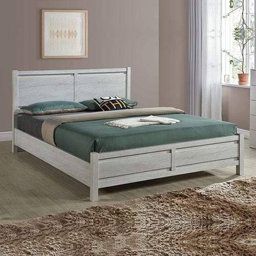 Cielo Bedframe Queen Size White Ash - Newstart Furniture