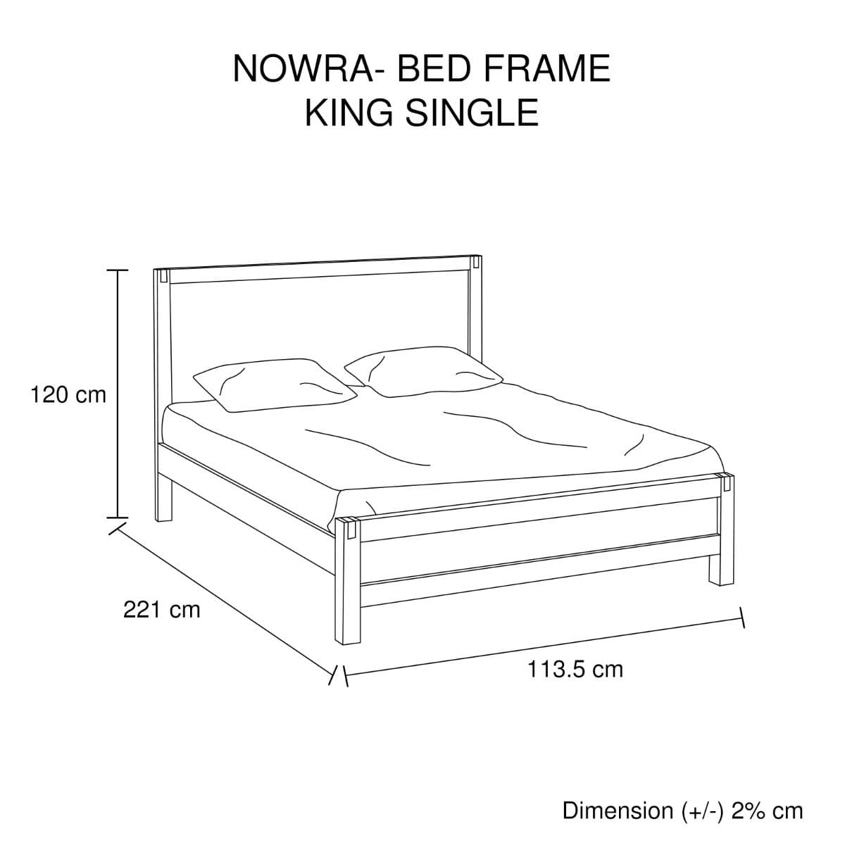 Nowra King Single Bed - Newstart Furniture