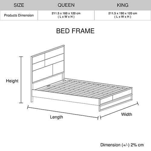 Hannah Bedframe King Size - Newstart Furniture