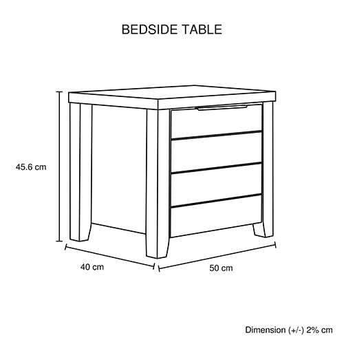 Cielo Bedside Table White Ash - Newstart Furniture