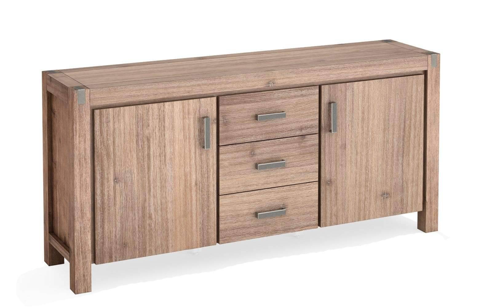 NOWRA Buffet Oak 3 Drawer - Newstart Furniture