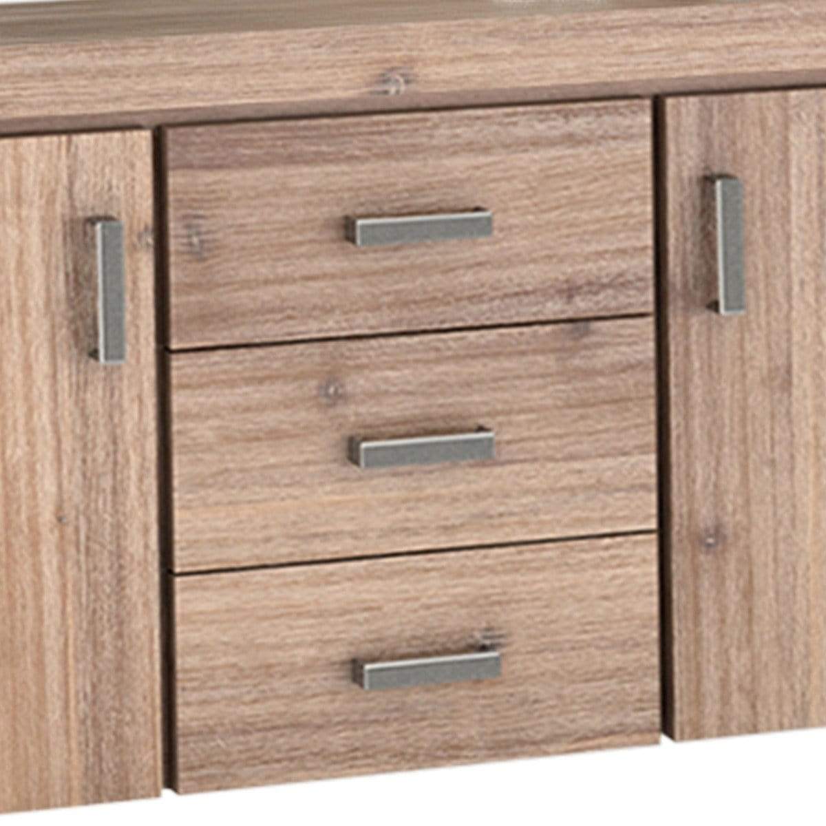 NOWRA Buffet Oak 3 Drawer - Newstart Furniture