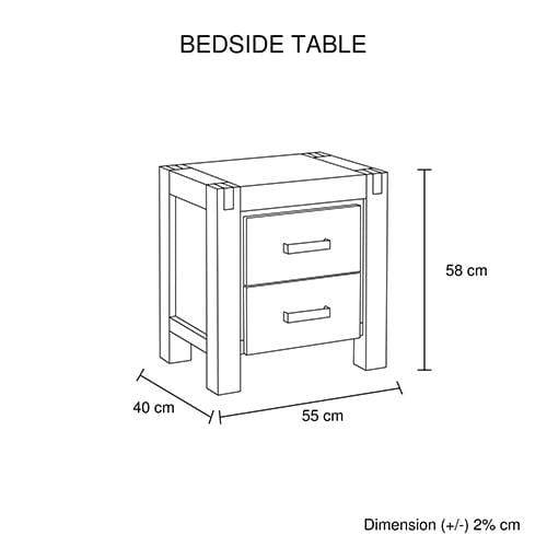 Java Bedside Table Oak - Newstart Furniture