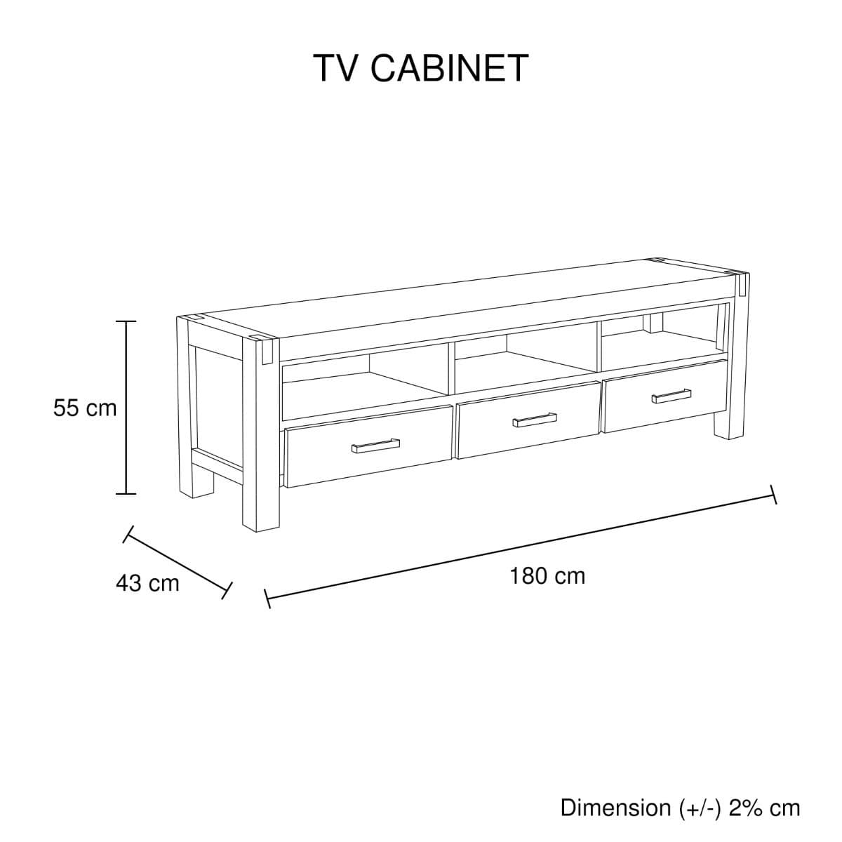 Java TV Cabinet Oak - Newstart Furniture