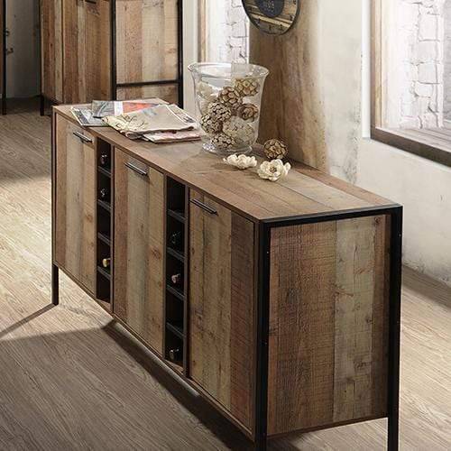 Mascot Wine Cabinet Oak Colour - Newstart Furniture