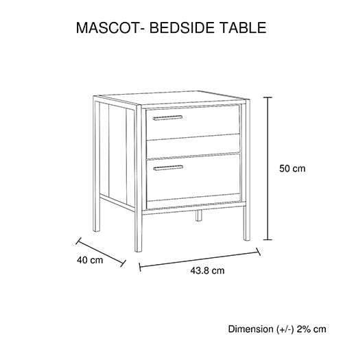 Mascot Bedside Table Oak - Newstart Furniture