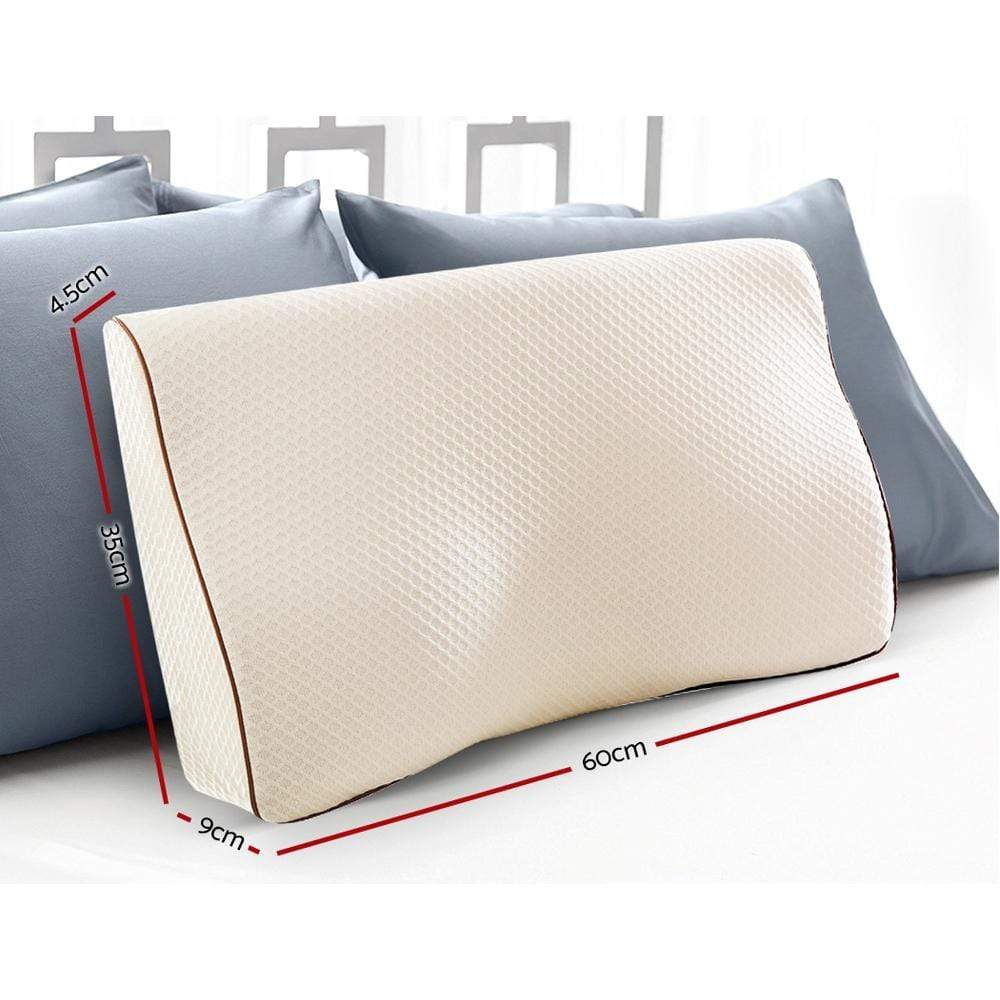 Giselle Memory Foam Pillow Neck Pillows Contour Rebound Pain Relief Support - Newstart Furniture