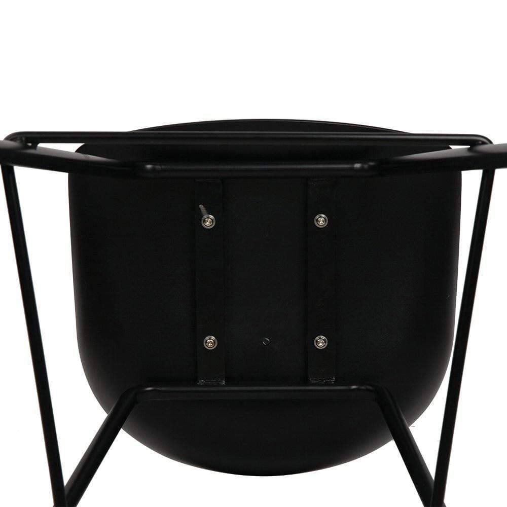 Artiss Set of 2 Metal Bar Stools - Black - Newstart Furniture