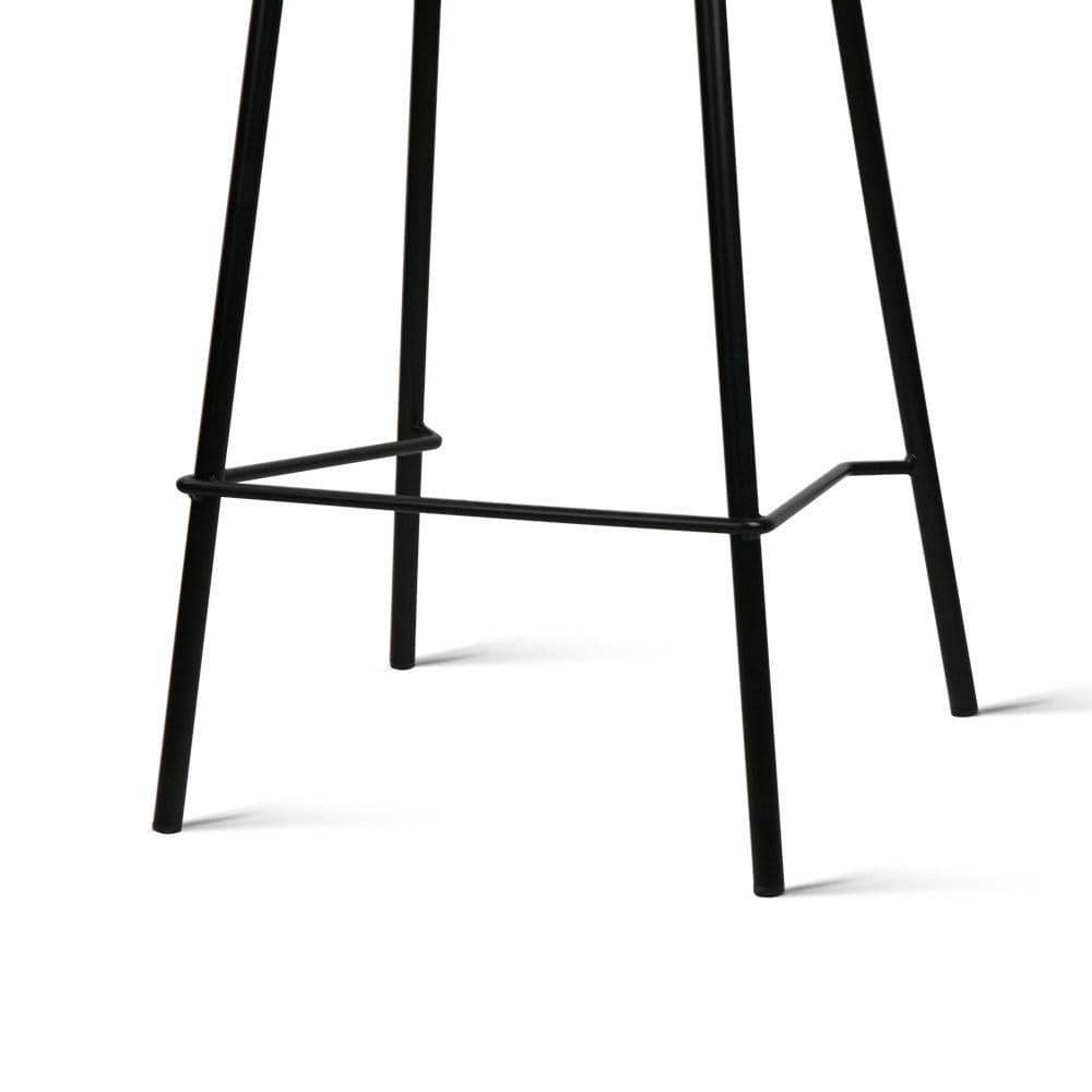 Artiss Set of 2 Metal Bar Stools - Black - Newstart Furniture