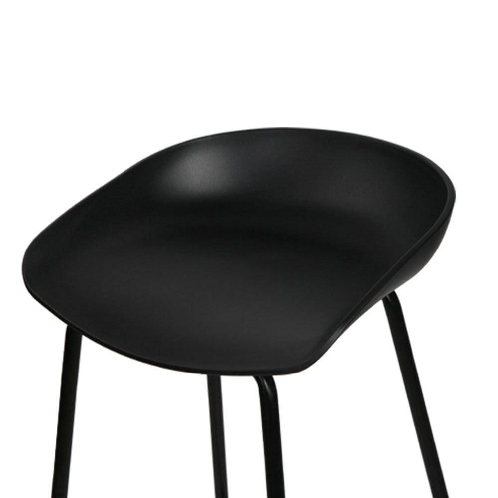 Artiss Set of 2 Metal Bar Stools - Black - Newstart Furniture