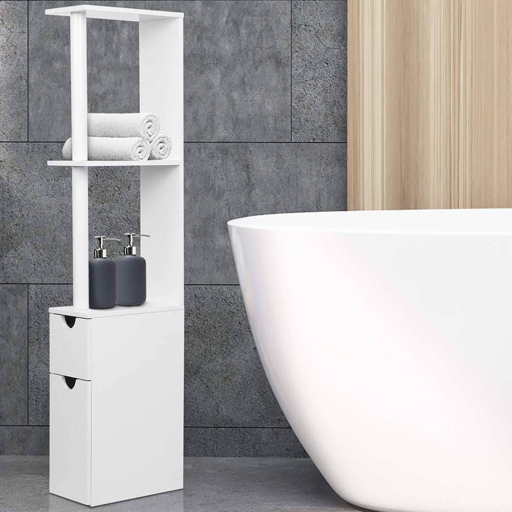 Artiss Freestanding Bathroom Storage Cabinet - White - Newstart Furniture