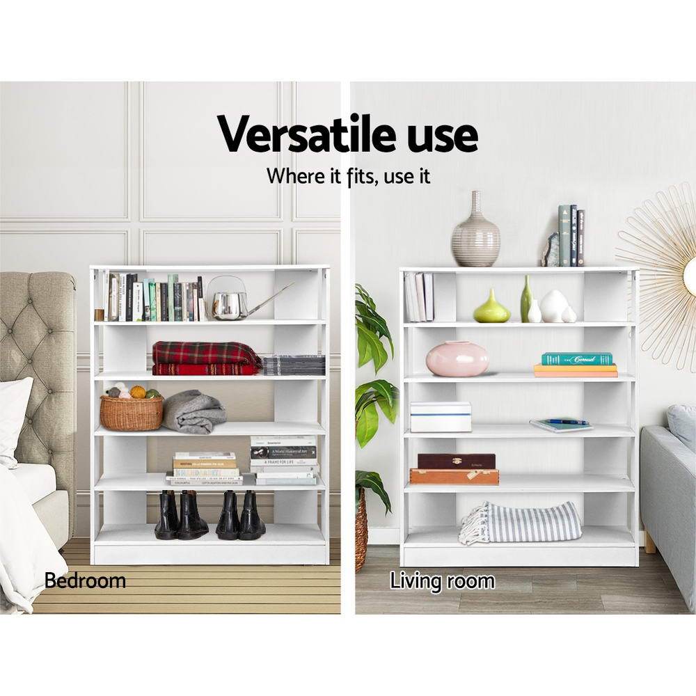 Artiss 6-Tier Shoe Rack Cabinet - White - Newstart Furniture
