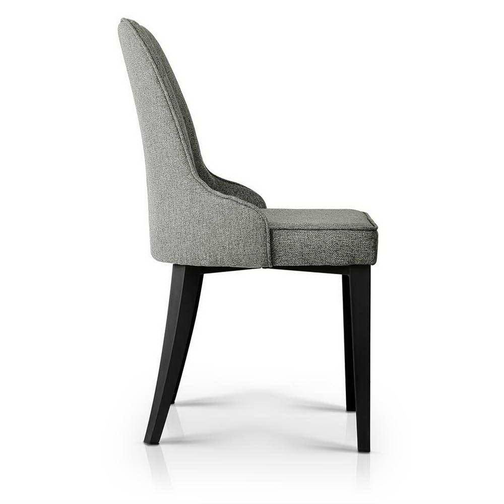 Artiss Set of 2 Fabric Dining Chairs - Grey - Newstart Furniture