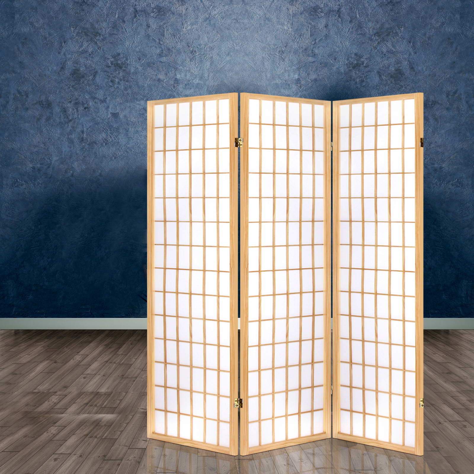 Artiss 3 Panel Wooden Room Divider - Natural - Newstart Furniture