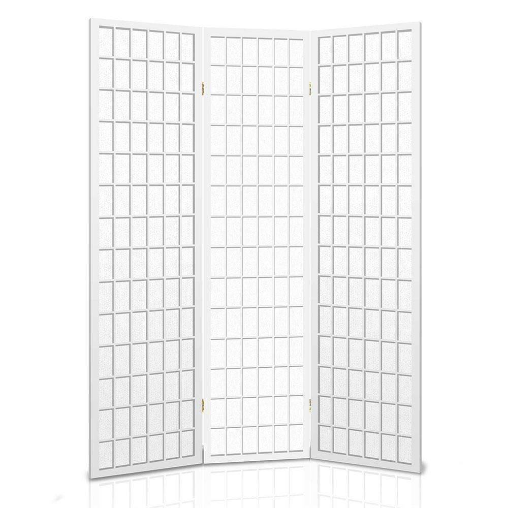 Artiss 3 Panel Wooden Room Divider - White - Newstart Furniture