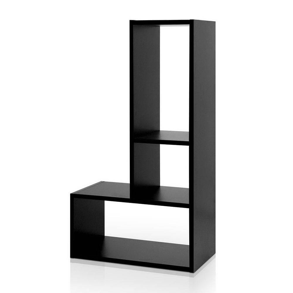 Artiss DIY L Shaped Display Shelf - Black - Newstart Furniture