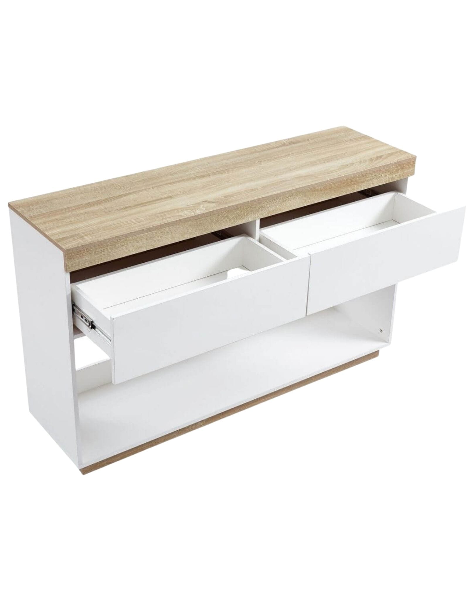 Aiden Coastal White Oak Hallway Table - Newstart Furniture